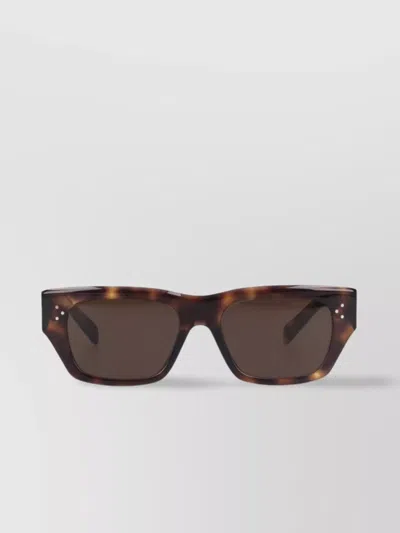 Celine Square Sunglasses With Tinted Lenses And Tortoiseshell Frame