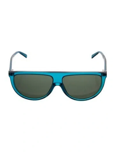 Pre-owned Celine Square Tinted Sunglasses In Blue