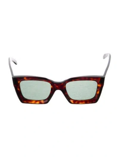Pre-owned Celine Square Tinted Sunglasses In Brown