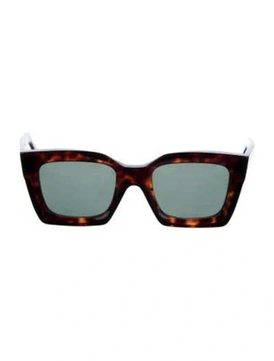 Pre-owned Celine Square Tinted Sunglasses In Brown