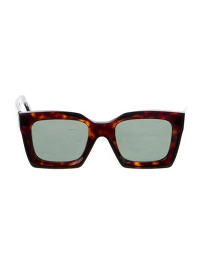 Pre-owned Celine Square Tinted Sunglasses In Brown