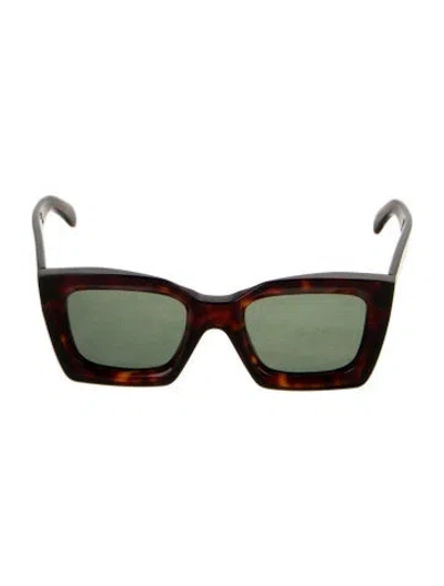 Pre-owned Celine Square Tinted Sunglasses In Brown