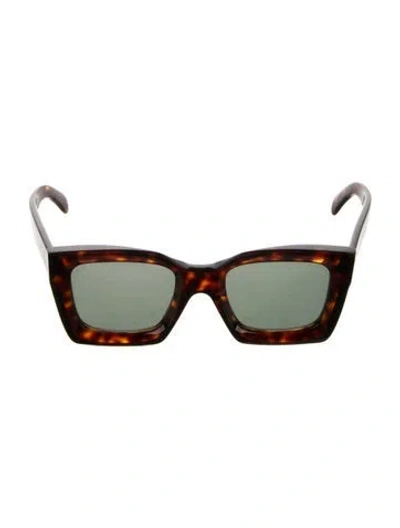 Pre-owned Celine Square Tinted Sunglasses In Brown