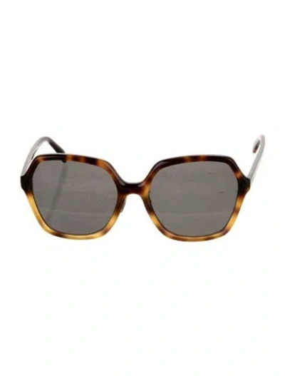 Pre-owned Celine Square Tinted Sunglasses In Brown