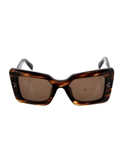 Pre-owned Celine Square Tinted Sunglasses In Brown