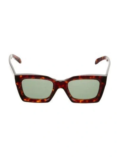 Pre-owned Celine Square Tinted Sunglasses In Brown