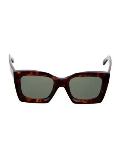 Pre-owned Celine Square Tinted Sunglasses In Brown