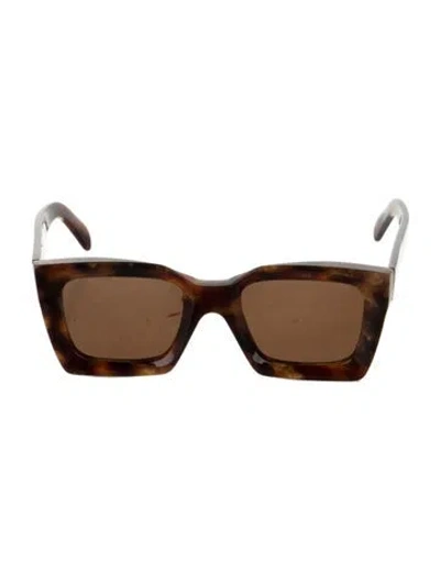 Pre-owned Celine Square Tinted Sunglasses In Brown
