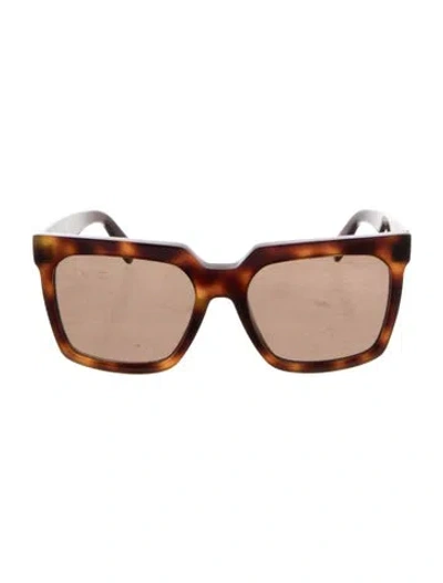 Pre-owned Celine Square Tinted Sunglasses In Brown