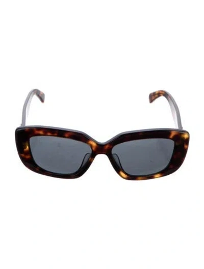Pre-owned Celine Square Tinted Sunglasses In Brown