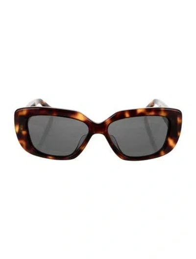 Pre-owned Celine Square Tinted Sunglasses In Brown