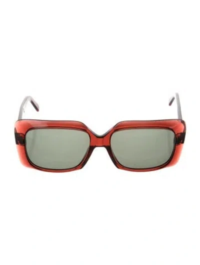 Pre-owned Celine Square Tinted Sunglasses In Burgundy
