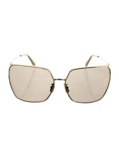 Pre-owned Celine Square Tinted Sunglasses In Gold