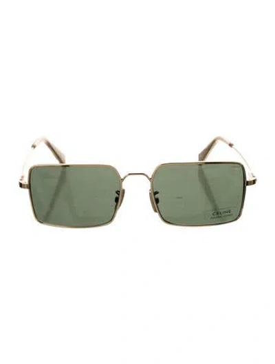 Pre-owned Celine Square Tinted Sunglasses In Gold
