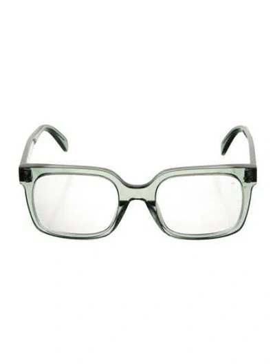 Pre-owned Celine Square Tinted Sunglasses In Green