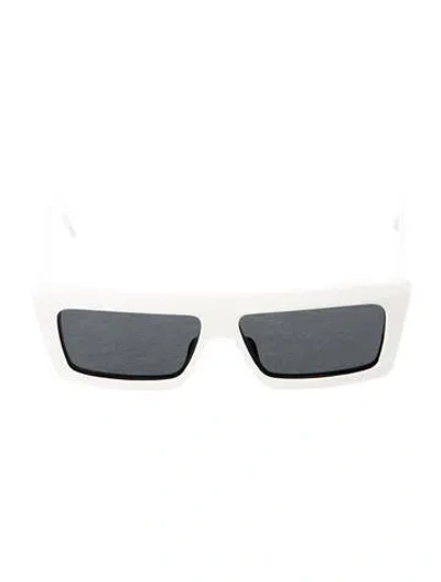 Pre-owned Celine Square Tinted Sunglasses In White