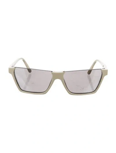 Pre-owned Celine Square Tinted Sunglasses In White