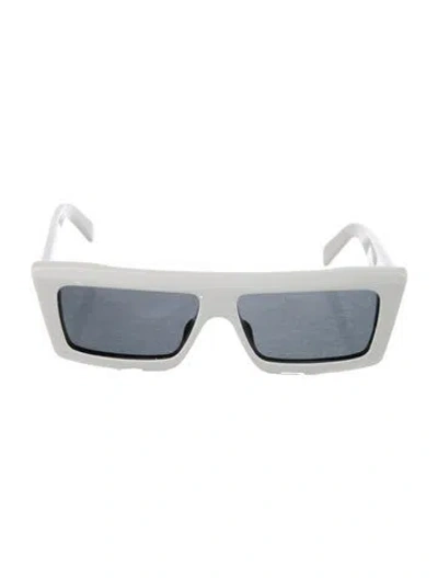 Pre-owned Celine Square Tinted Sunglasses In White