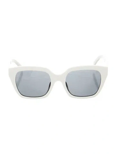 Pre-owned Celine Square Tinted Sunglasses In White
