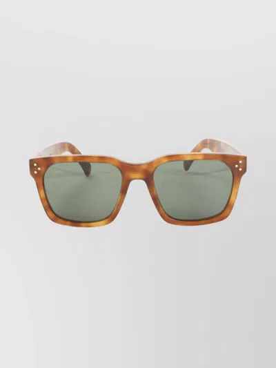 Celine Square Tortoiseshell Sunglasses And Lenses In Brown