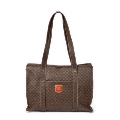 Pre-owned Celine Square Zip Shopping Tote In Brown