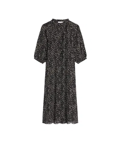 Celine Stand-neck Dress In Black