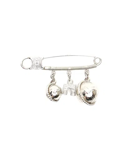 Celine Céline Star Ball Brooch In Silver