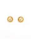 Celine Céline Star Ball Clip-on Earrings In Gold