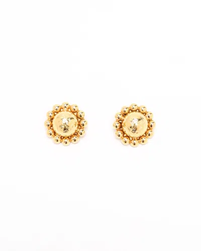 Celine Céline Star Ball Clip-on Earrings In Gold
