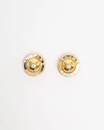 Celine Céline Star Ball Clip-on Earrings In Gold