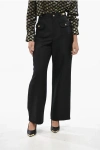 Celine Straight Fit Mohair Blend Pants With Logoed Morsets In Multi