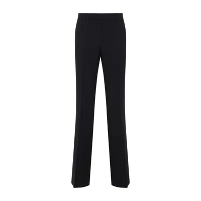 Celine Straight Hem Black Wool Pants