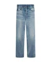 Celine Beard Striped Wide-legged Jeans In Blue