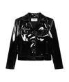 Celine Straight Leather Jacket In Black