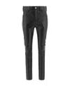 Celine Straight Leather Pants In Black
