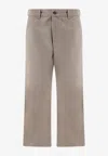 Celine Men Cotton Twill Chino Trouser In Neutral