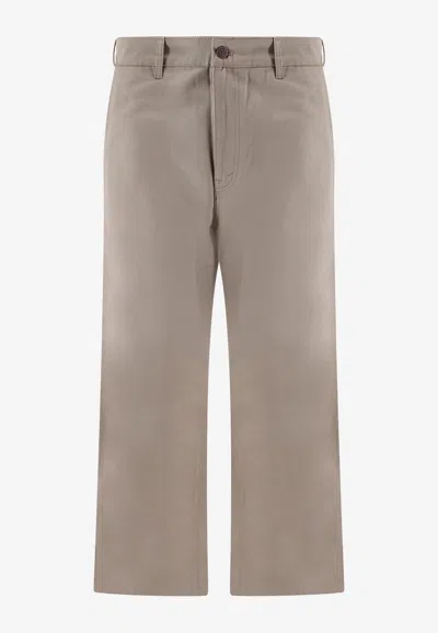 Celine Straight-leg Chino Pants In Sand