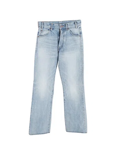 Pre-owned Celine Straight-leg Denim Trousers In Blue