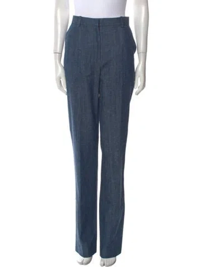 Pre-owned Celine Straight Leg Pants In Blue