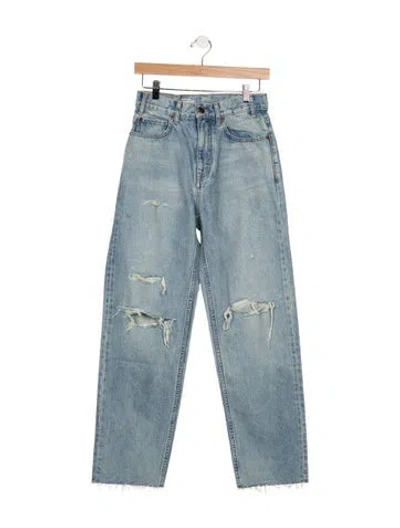 Pre-owned Celine Straight Leg Pants In Blue
