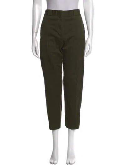 Pre-owned Celine Straight Leg Pants In Green