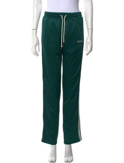 Pre-owned Celine Straight Leg Pants In Green
