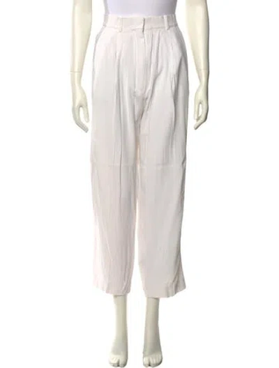 Pre-owned Celine Straight Leg Pants In White