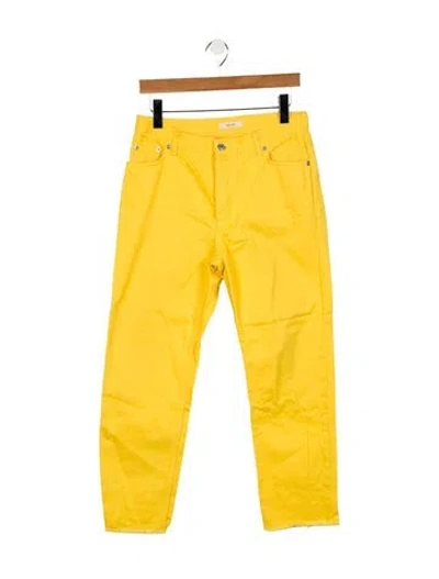 Pre-owned Celine Straight Leg Pants In Yellow