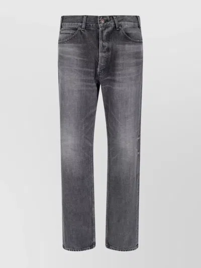 CELINE STRAIGHT LEG TROUSERS FADED EFFECT
