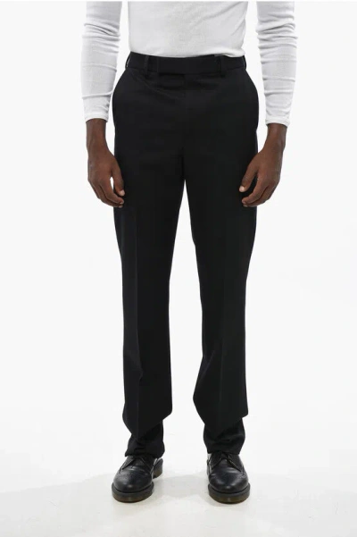 Celine Straight Leg Wool Pants In Black