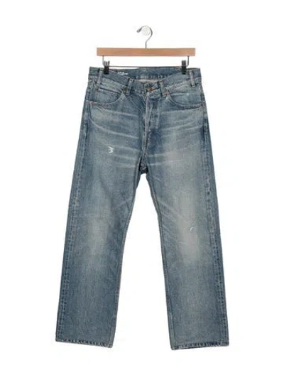 Pre-owned Celine Straight-leg Jeans In Blue