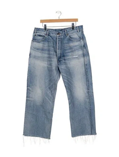 Pre-owned Celine Straight-leg Jeans In Blue