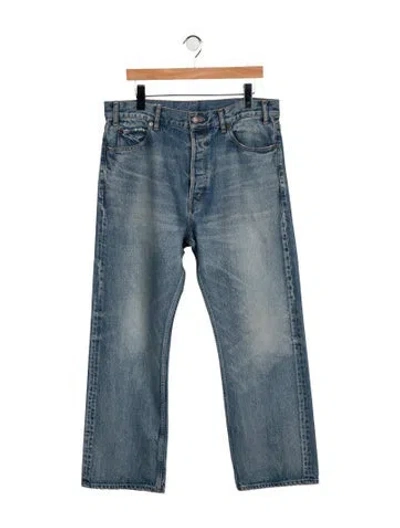 Pre-owned Celine Straight-leg Jeans In Blue