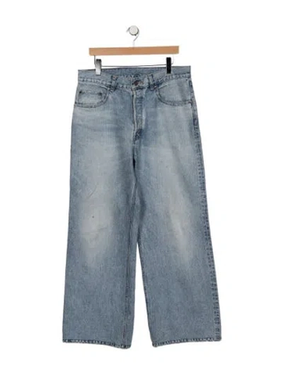 Pre-owned Celine Straight-leg Jeans In Blue